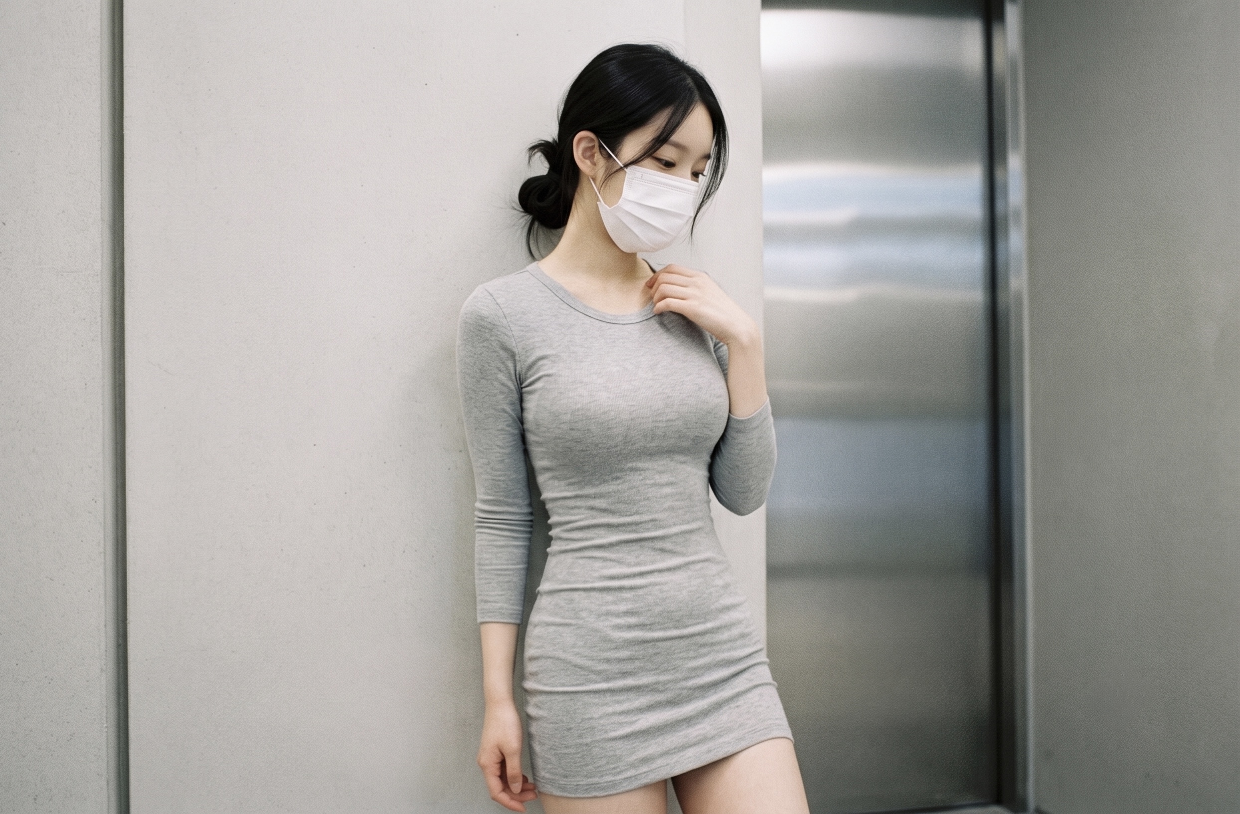 부산 방문 일정을 안내하는 젊은 한국인 여성 관리사